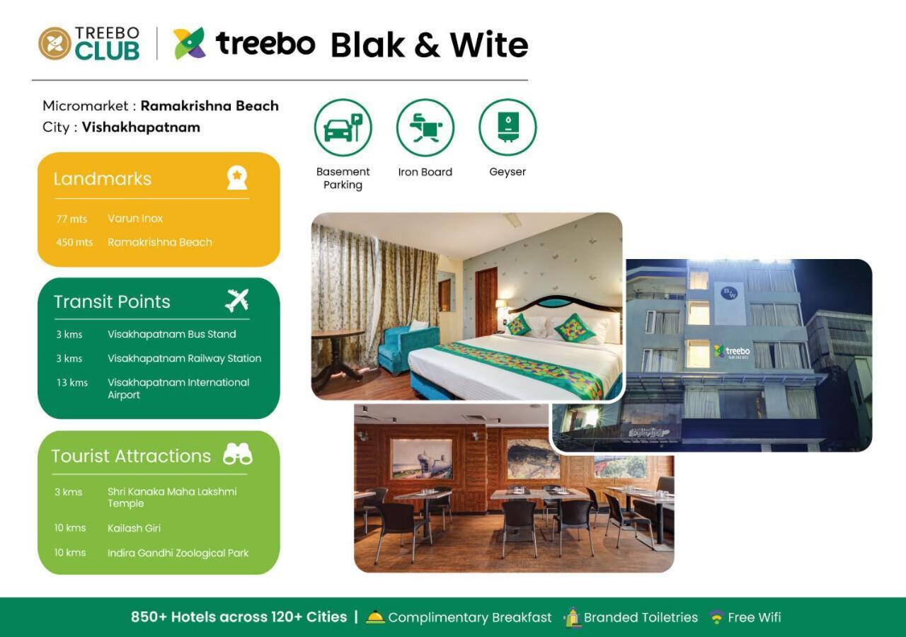 Hotel Treebo Blak & Wite Rk Beach à Visakhapatnam Extérieur photo